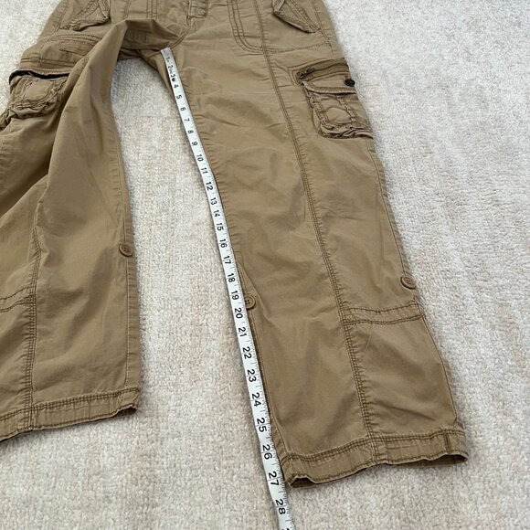3 for $6 Calvin Klein Jeans Tan Crop Cargo Pants - Picture 5 of 12